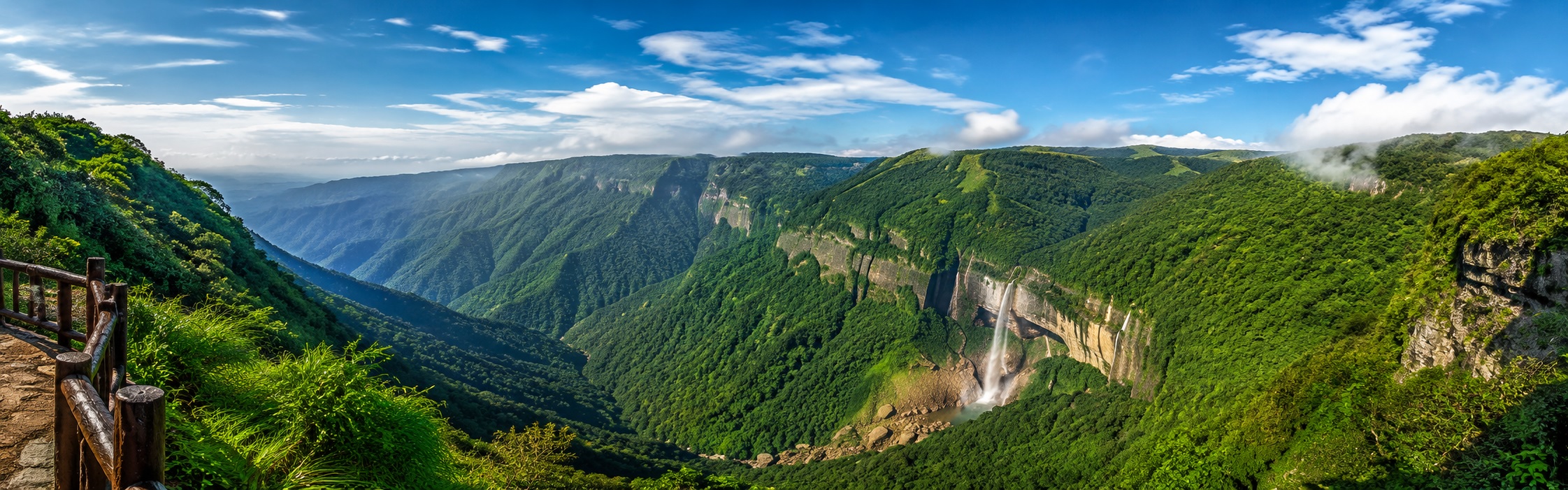 Luxury Meghalaya Landscape with Rolling Hills and Exclusive Nature Experiences
