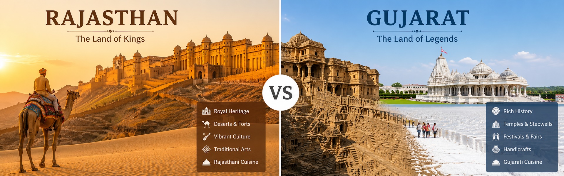 Luxury Heritage Travel Comparison Between Rajasthan and Gujarat