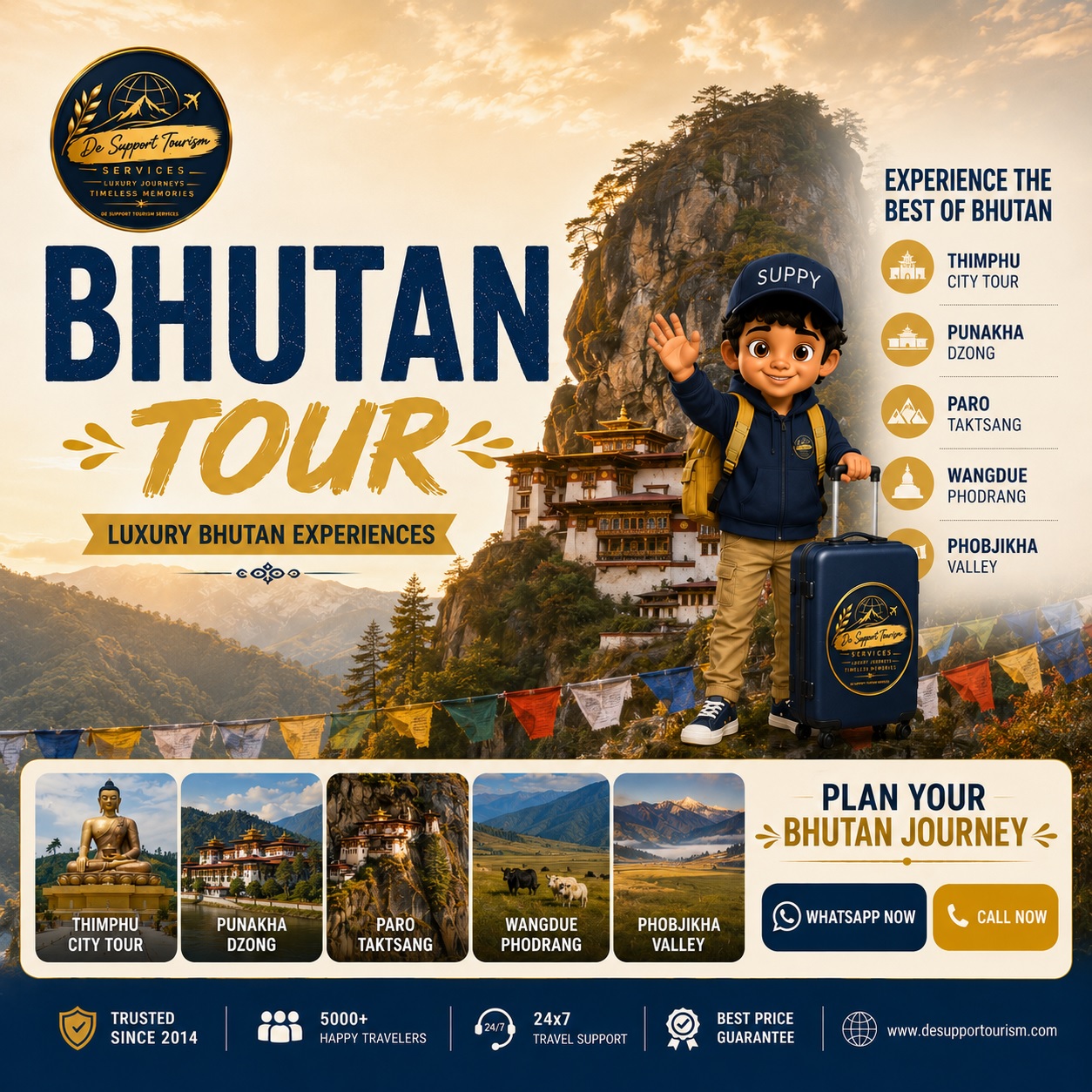De Support Tourism - Bhutan Customized Tour
